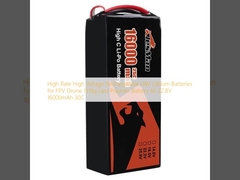 Yüksek Hızlı Yüksek Voltajlı Şarj edilebilir UAV Lityum Pilleri FPV Drone için 1510g Lipo Polimer Pil 6S 22.8V 16000mAh 30C